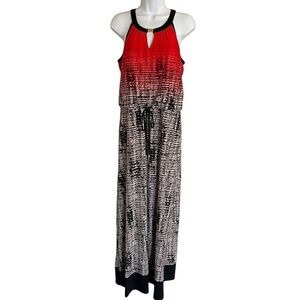 Calvin Klein | Maxi Dress | Red/White/Black | NWOT
